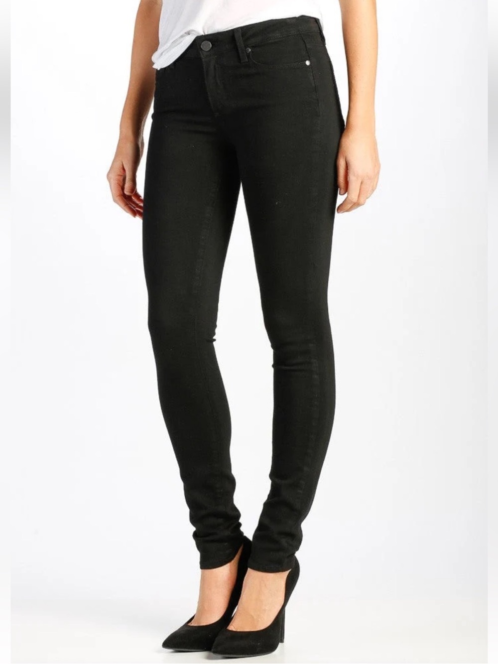 PAIGE Verdugo Ultra Skinny Fit Jeans in Black Shadow size 30
